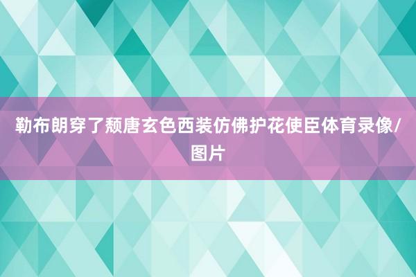 勒布朗穿了颓唐玄色西装仿佛护花使臣体育录像/图片