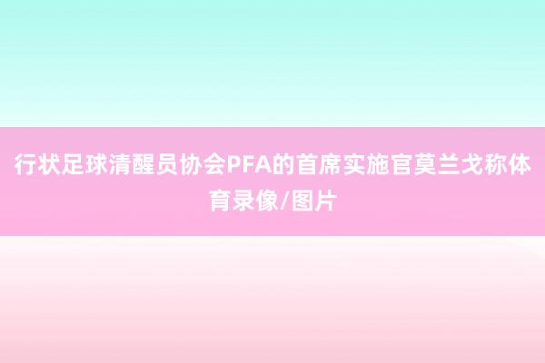 行状足球清醒员协会PFA的首席实施官莫兰戈称体育录像/图片