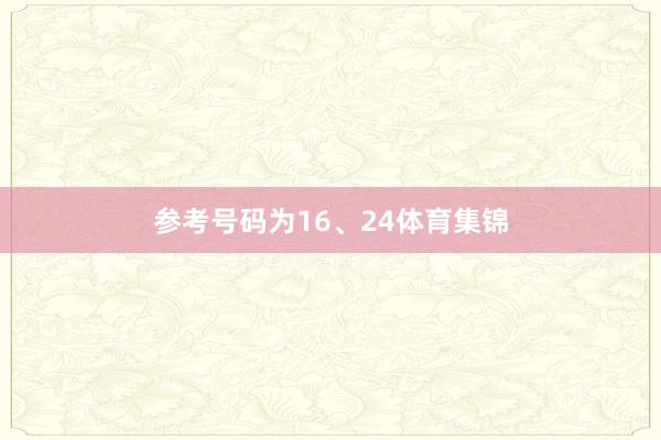 参考号码为16、24体育集锦